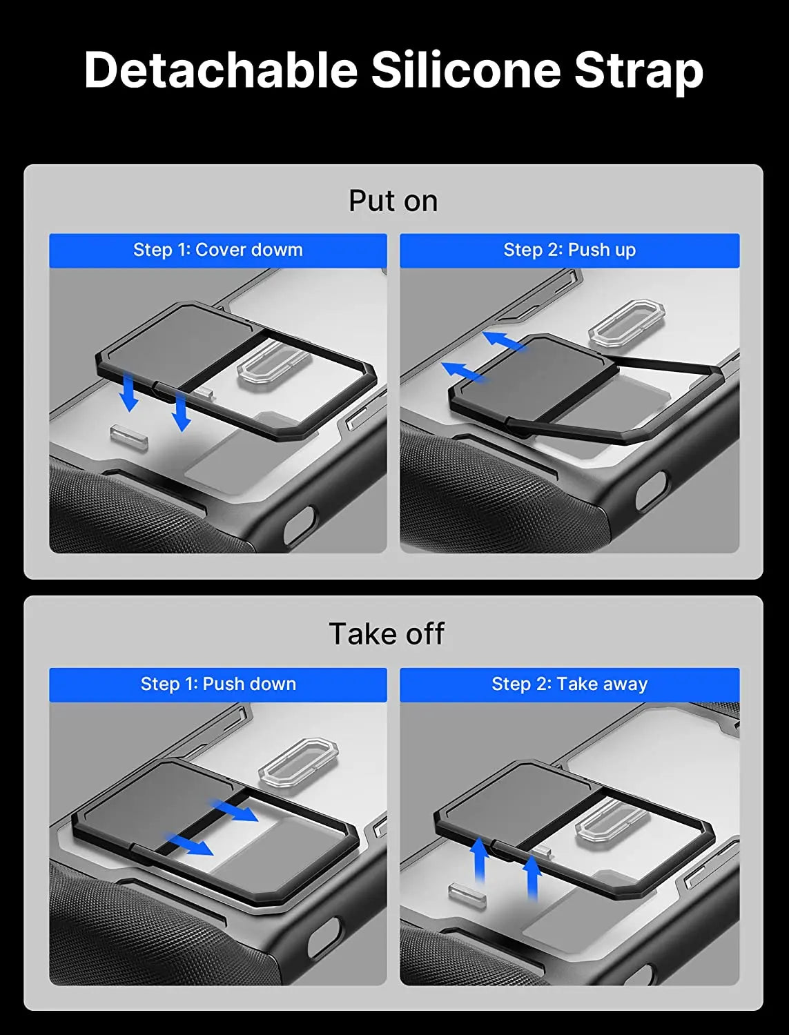 ModCase for Steam Deck,Steam Deck Case with Detachable Front Shell Steam Deck Accessories,Protective Case for Steam Deck Console