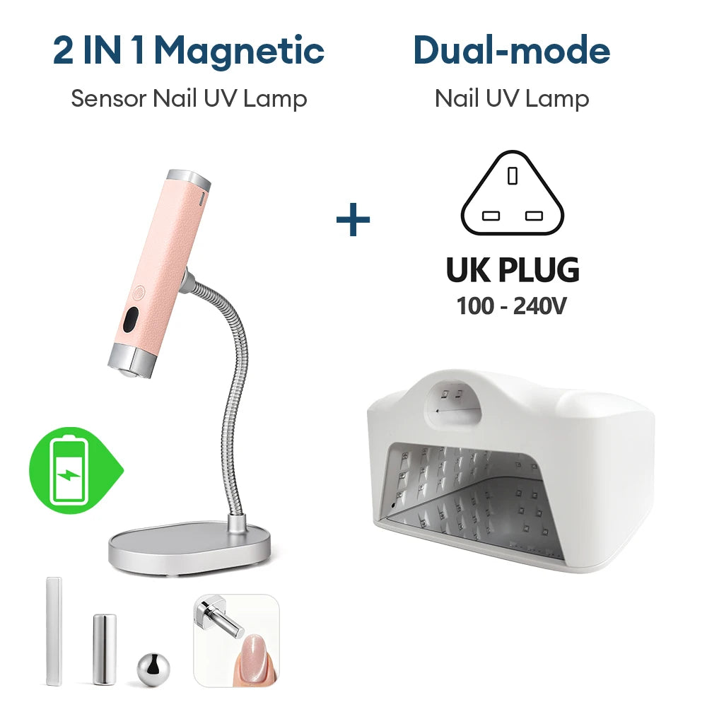Dual Use Nail Lamp Cordless Manicure Dryer Smart Auto Sensor With Single Thumb Nail With Powerful Magnets Nail Dryer Lamp