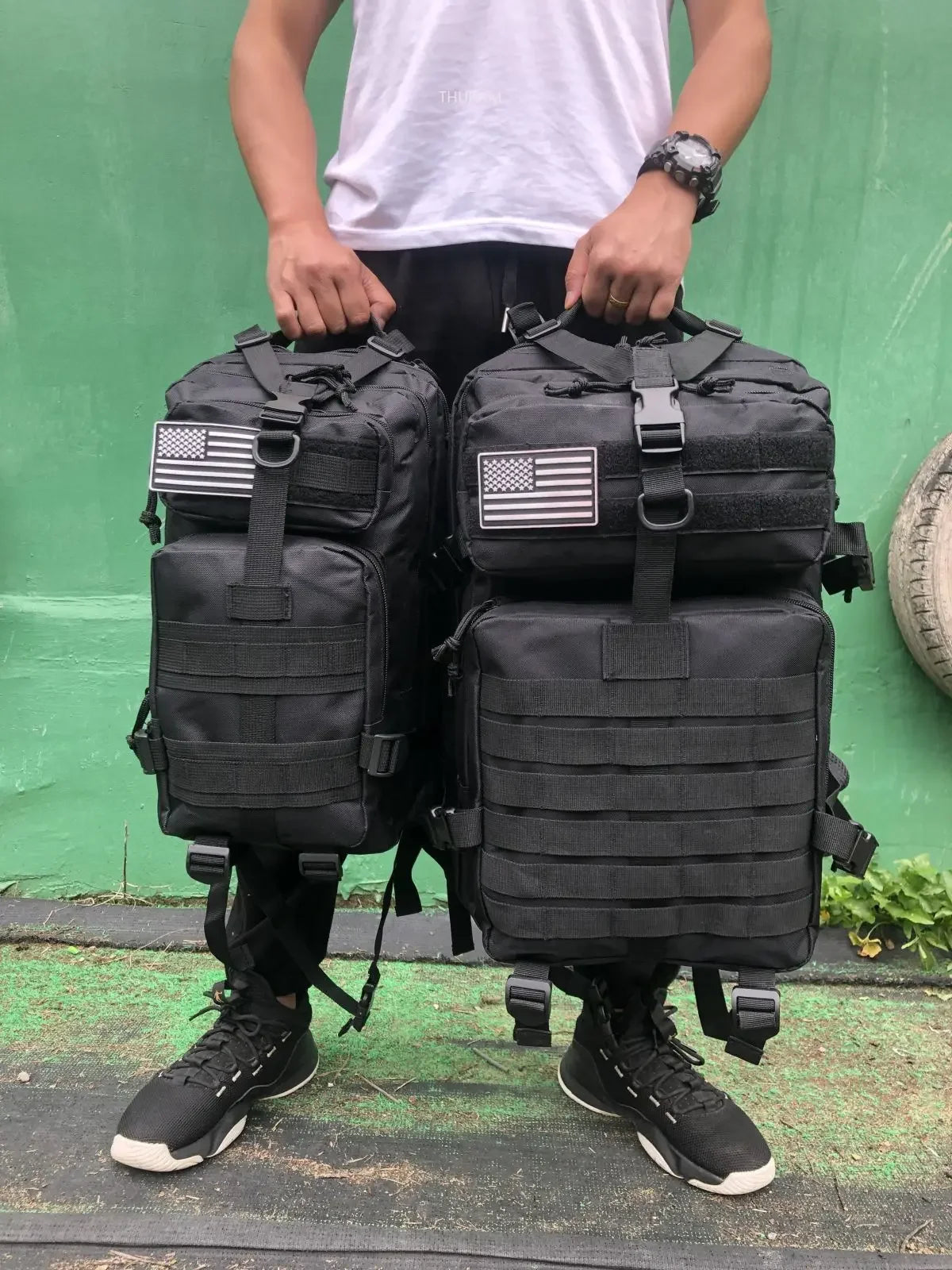 Durable Nylon 50L Waterproof Tactical Outdoor Backpack for Hiking Trekking Fishing Hunting Camping Travel
