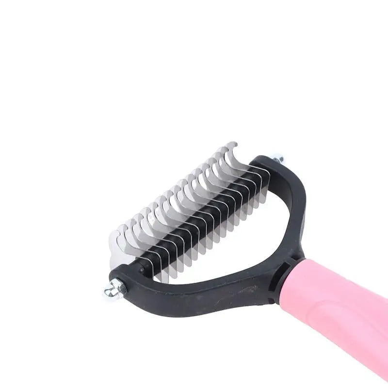 Two sided Pet Deshedding Brush Professional Hair Remover Comb for Dog Cat Grooming Use