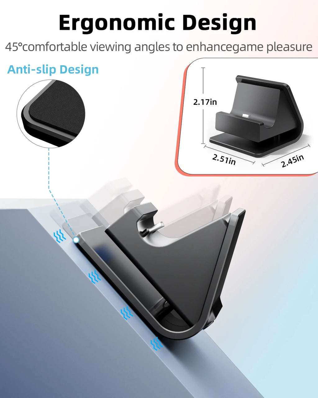 Aolion For Switch 2 Portable Charging Grip Bracket For NS2 Joy-con Controller Handle Charging Dock For Switch 2 Game Accessories