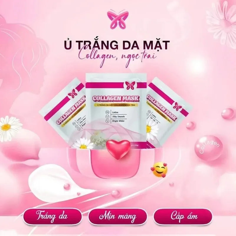 COLLAGEN MASK 3 Packs White Skin Smooth Remove Dull Skin Blemishes Brightening Moisturizing And Smooth Skin