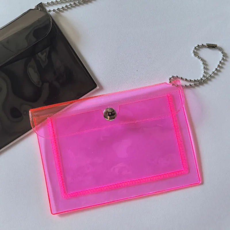 Transparent Laser Star Card Bag Children's Coin Purse Mini Cute Wallet for Women Cash Credit Card Holder Organizer