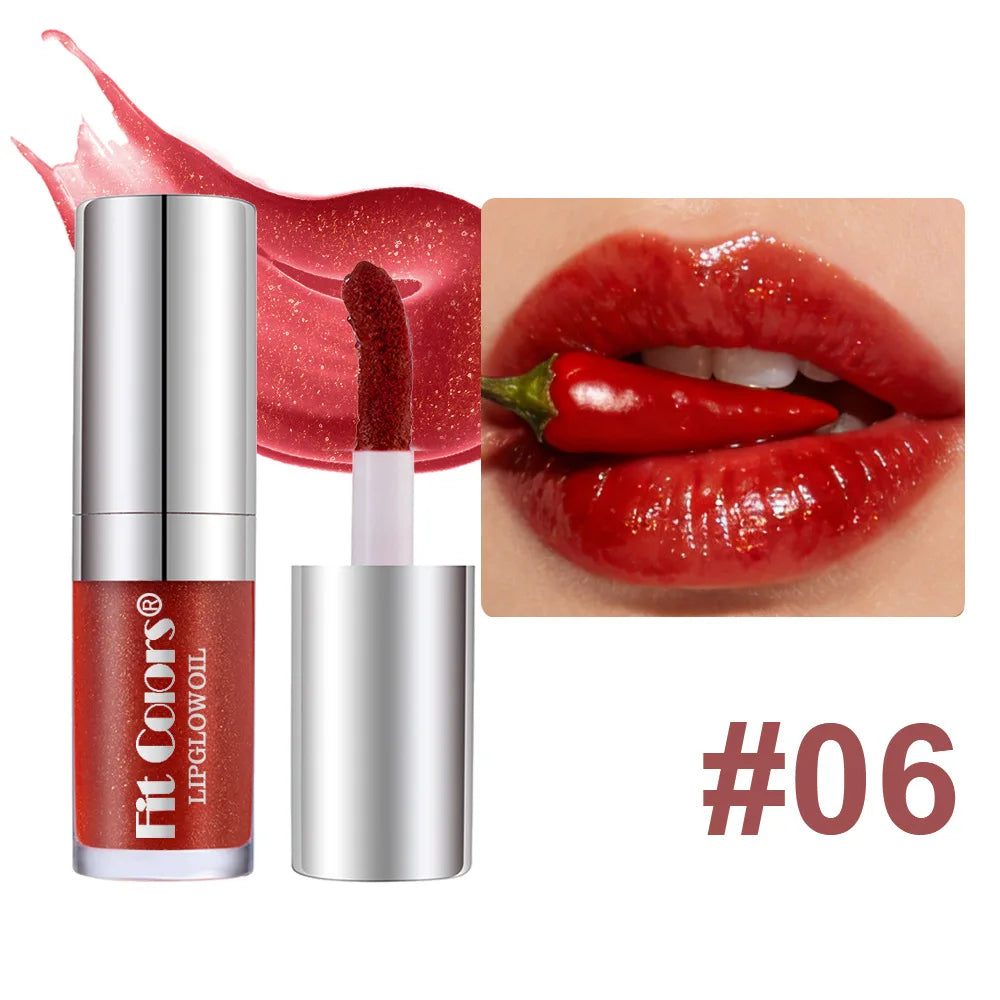 Moisturizing Mirror Effect Lip Gloss Lip Glaze 6 Colors Refreshing Non-Greasy Glossy Long-Lasting Liquid Lipstick Makeup
