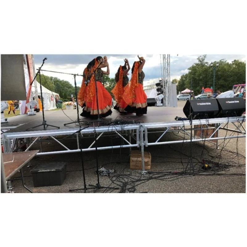1.22M 2.44m Aluminum Concert Stage Podium 4x 8ft Plywood Stage 4ft 8ft