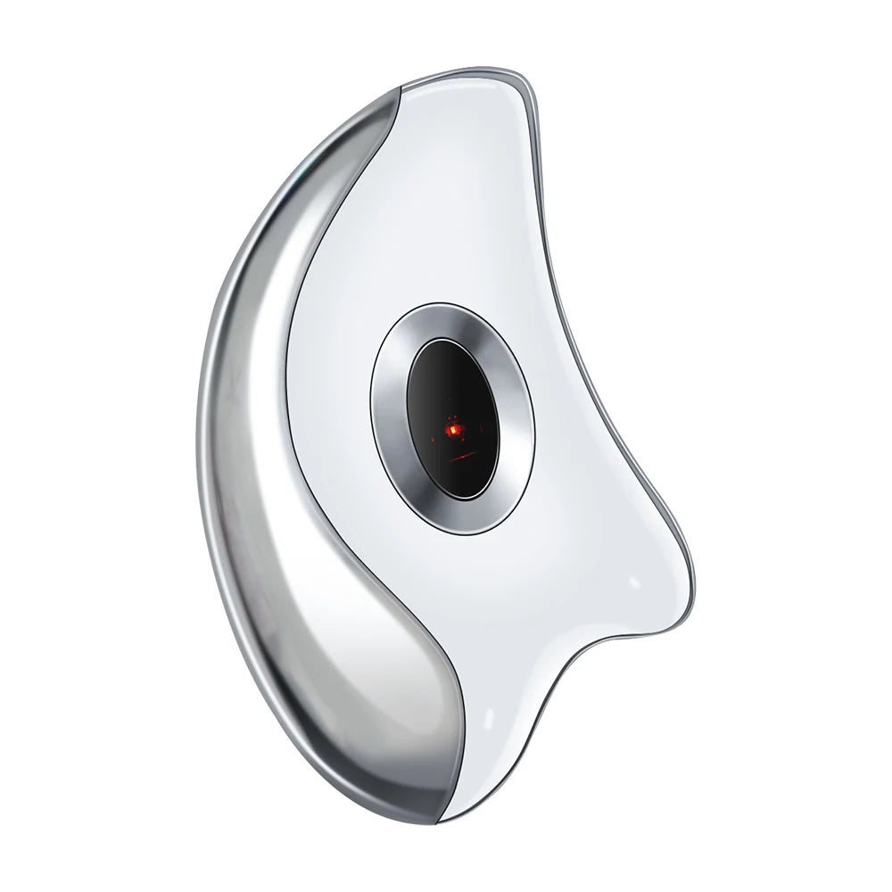 Electric Gua Sha Face Massager with Heated Vibration Double Chin Skin Lifting & Firming Tool Facial Scraping Device