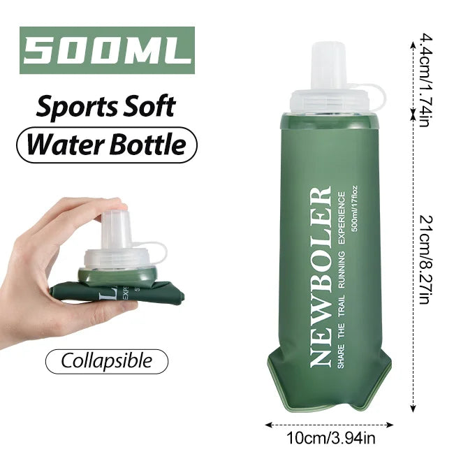 NEWBOLER Sports Water Bottles BPA-Free Collapsible Soft Flask Running Camping Hiking Hydro Flask Soft Water Bottle for Hydration
