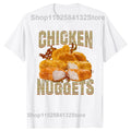 Humor Funny Chicken Nugget Meme T-Shirts Men Women Joke Food Cotton Euro Size O-Neck Daily Casual Oversized Unisex Tees