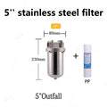 5 Inch Prefilter 304 Stainless Steel Hot Water Filter Housing DN15 DN20 DN25 for High Temperature High Flow Water Filter Housing