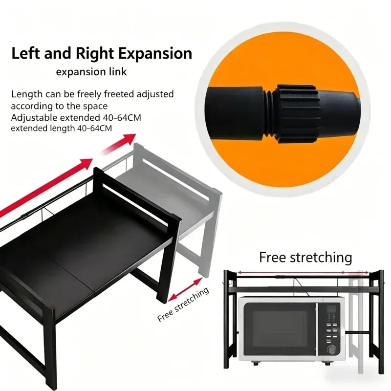 Kitchen Countertop 2Layer Microwave Oven Rack Shelf Seasoning Storage Holder Stand Household Kitchen Storage Organizer Furniture