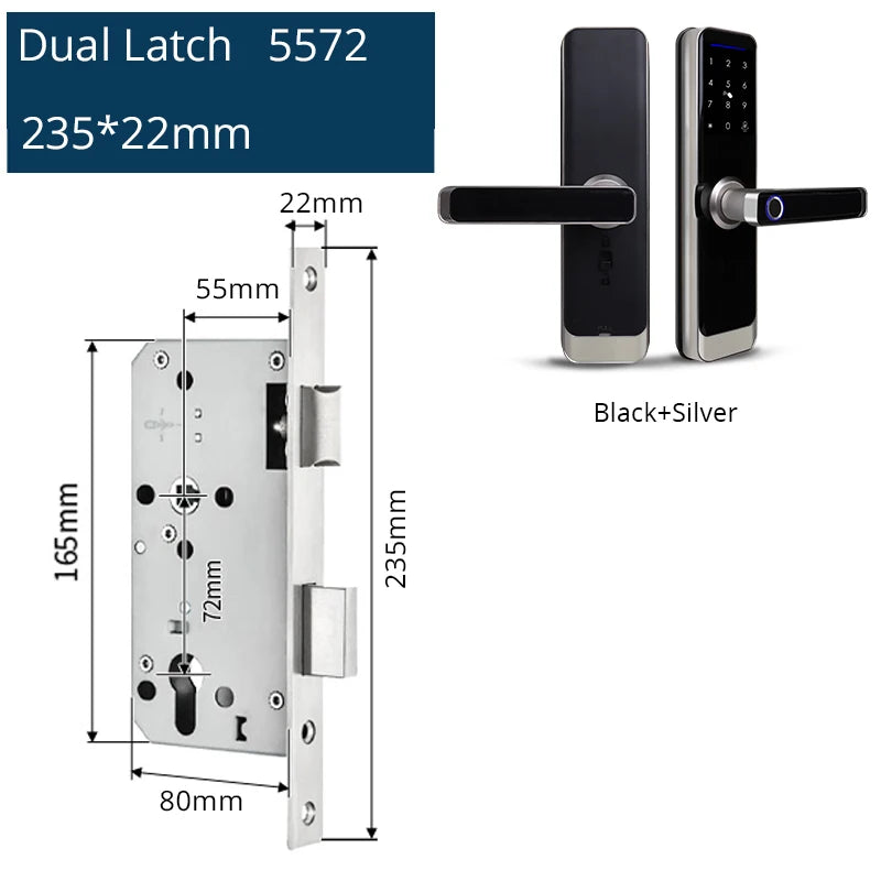 Zemismart Zigbee Fingerprint Door Lock Work with Tuya IC Card Key Password App Unlock with Doorbell Security Mechanical Lock