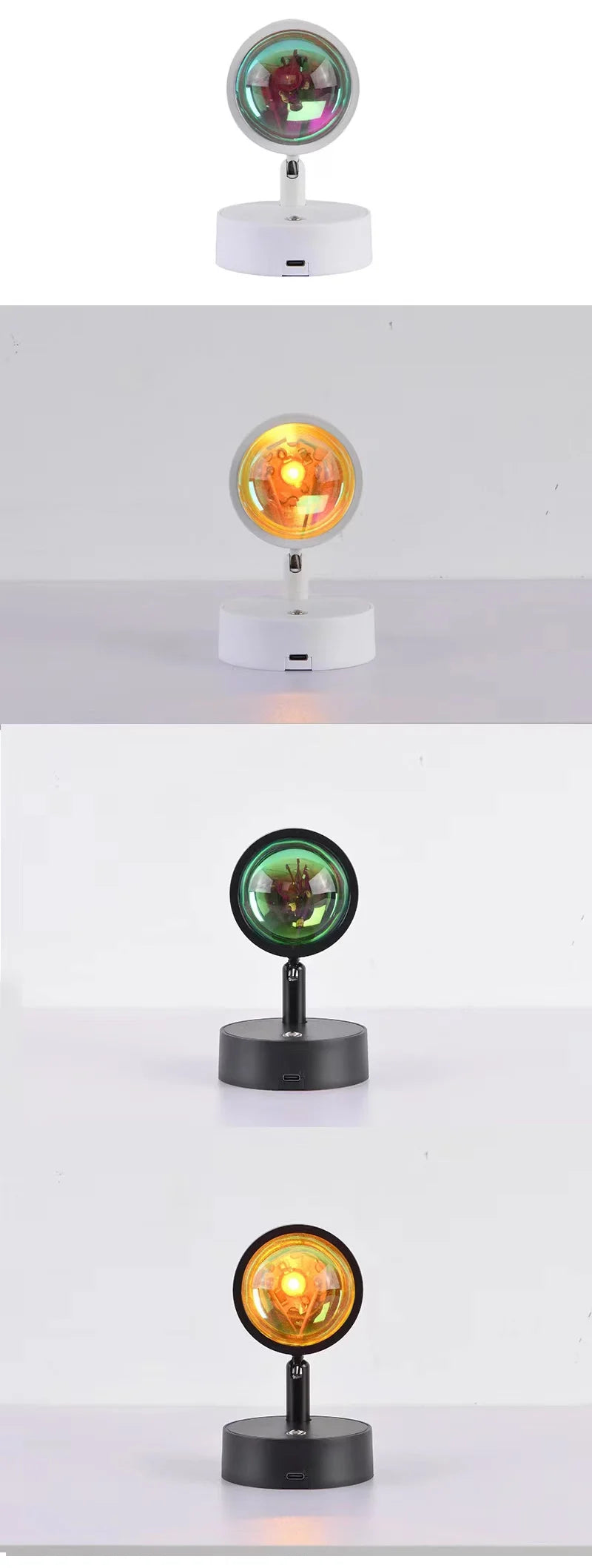Wireless Sunset Lamp Night Light Projector Deoration Home Wall Lamp Kitchen Display Cabinet Cupboard Bedroom RV Reading Lamps