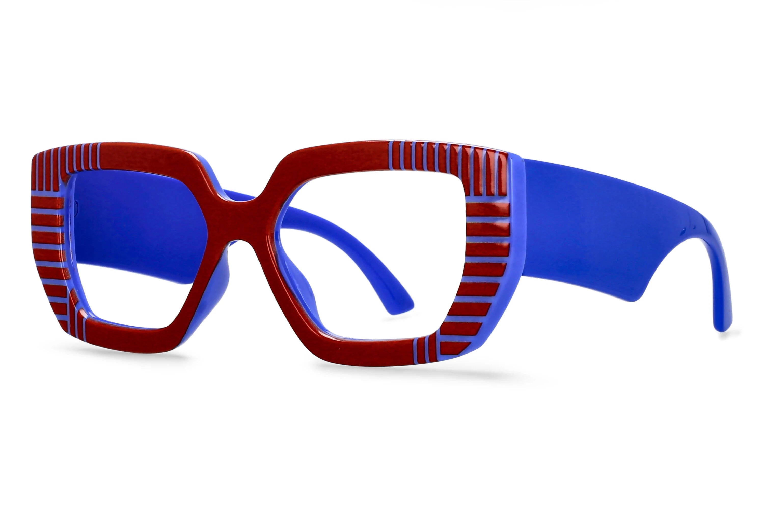 R57095 Women Fashion Colorful Stripe Reading Glasses Dioptric +0.50~+3.50 Lady Trend Square Large Frames Presbyopic Eyeglass