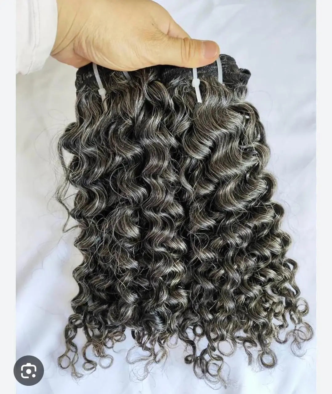 CDYHairVN Luxury Premium Virgin Raw Vietnamese Double Drawn Salt Pepper Grey 12a Kinky Coily Curly Human Hair Extensions