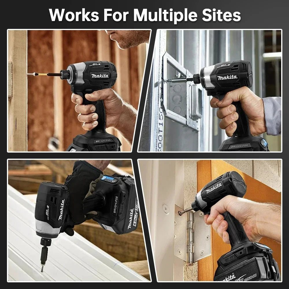 Makita 18V DTD173 Brushless Electric Drill 180Nm Cordless Impact Driver for Home Improvement And DIY Wood/Bolt/T-Mode Power Tool