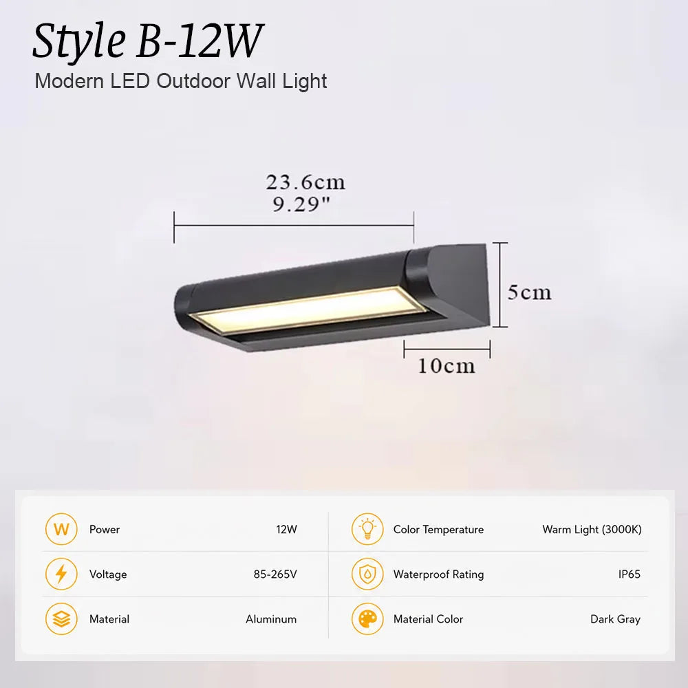 IP65 Waterproof Outdoor LED Wall Lamp Rotatable lamp Villa courtyard garden porch outdoor light Aluminum Wall Lights Fixture