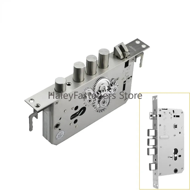 6068 304 Stainless Steel Security Door Lock Body Internal Gear Structure Anti Stuck for Smart Fingerprint Lock