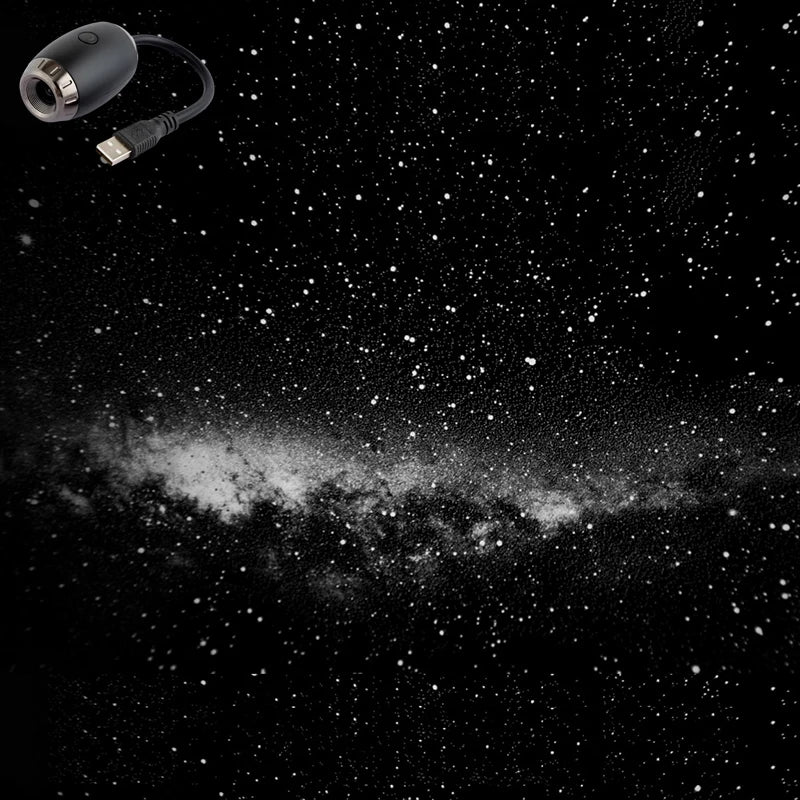 USB Galaxy Projector Light Car Roof Projection Lamp Atmosphere Ambient Light Saturn Starry Star Light Party Decor Romantic Light