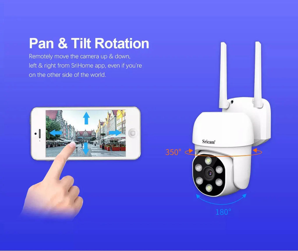 Sricam SP030 1080P Mini Security IP Camera Outdoor Video Surveillance Onvif Mobile Email Alarm Push PTZ Rotation Bullet CCTV Cam