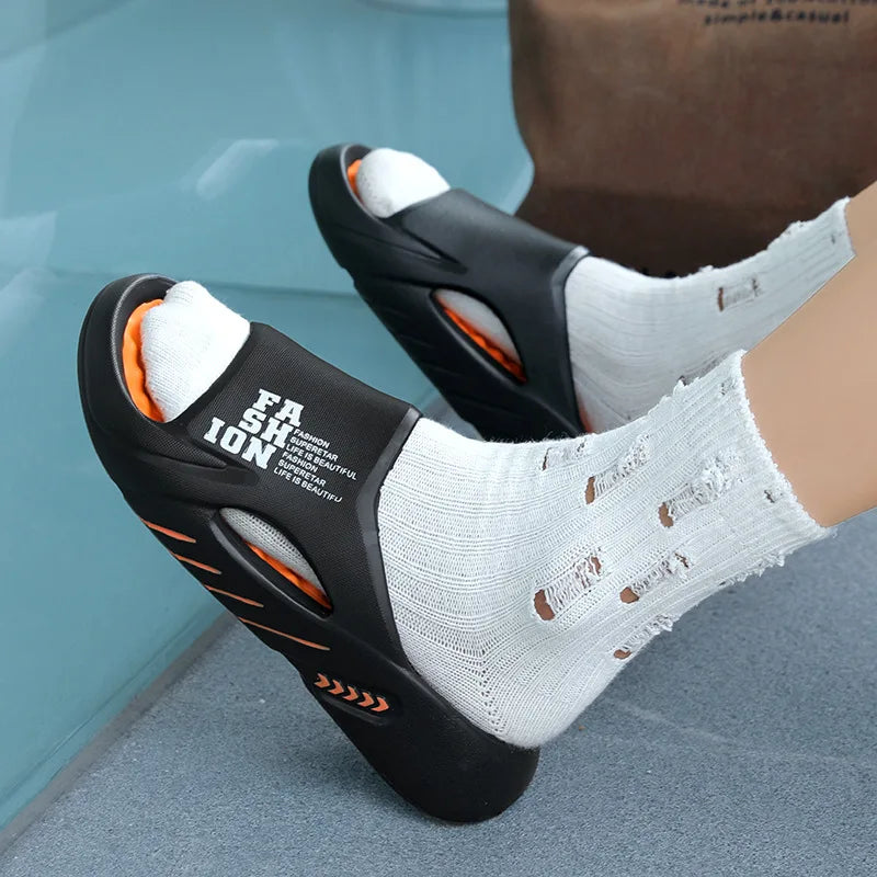 Unisex EVA Four Seasons Slides Massage Grid Insole Solid Soft Quiet Sole Non Slip Quick Dry Bathroom Household Casual Footwear