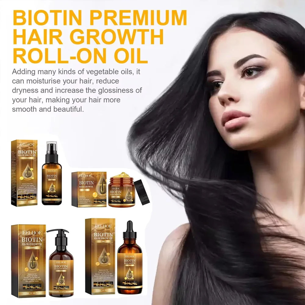 New Natural Biotin Plant Repair Damaged Hair Care Essential Oils Hair Growth Oil Moisturizing Nourishing Anti-Dandruff Care