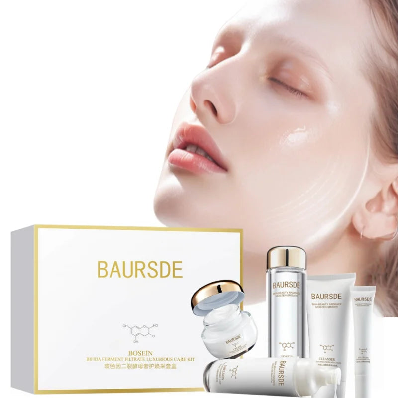 Bosein Retinol Skincare Five-Piece Set, Including Cleansing Balm, Essence Water, Eye Cream, Essence Lotion, and Essence Cream, Contains Skin-Friendly Ingredients Such as Bosein, Niacinamide, Centella Asiatica Extract, with a