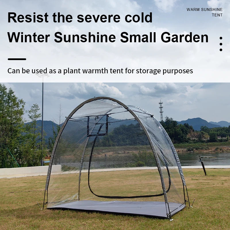 Weather Resistant Outdoor Clear Tent for Bike Trip Camping Picnic Winter Sports Transparent Fishing Shelter Garden 4 Season