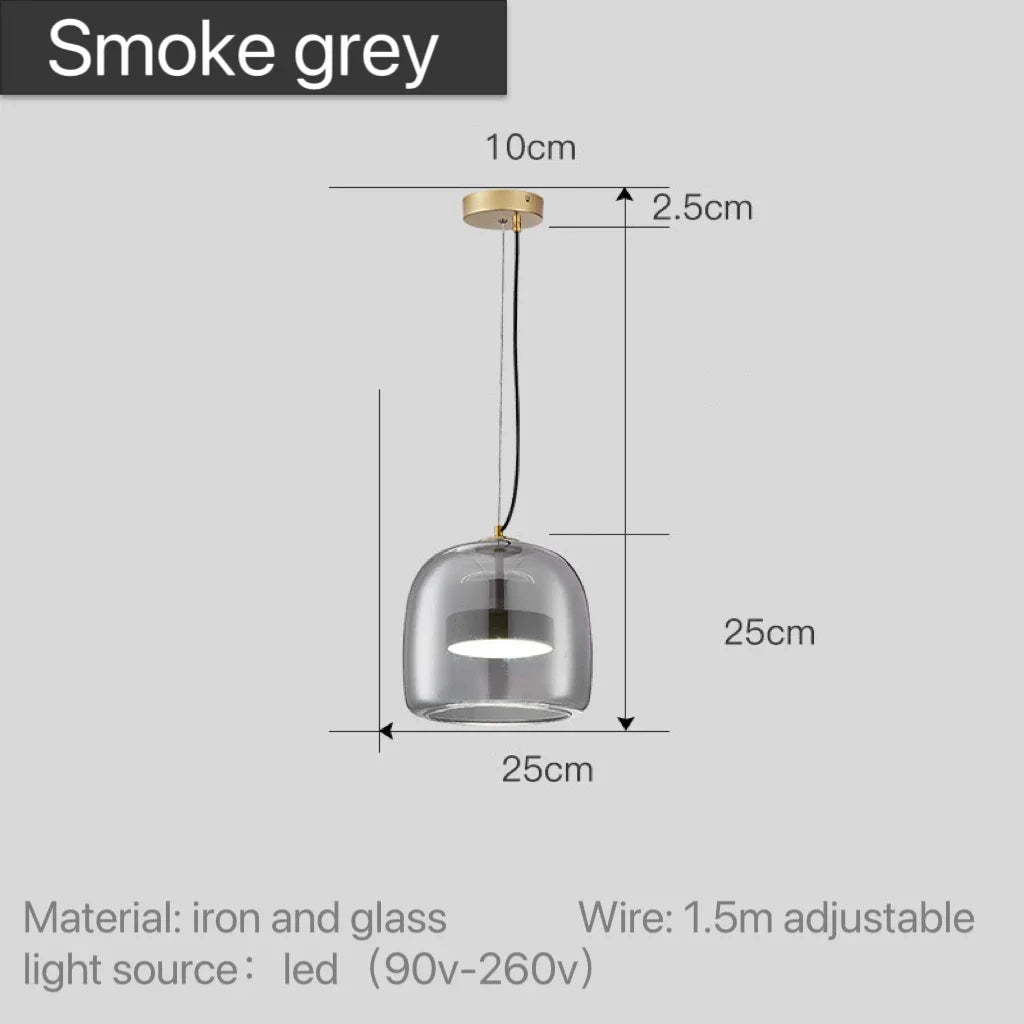 Modern Led Glass Pendant Light for Island Restaurant Hanging Lamp Decoration Ceiling Chandeliers Modern Home Decoration