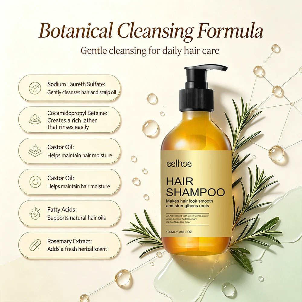 Rosemary Hair & Body Set Shampoo for Oily Scalp Volume Body Wash Softening Scented Daily Care 2pcs