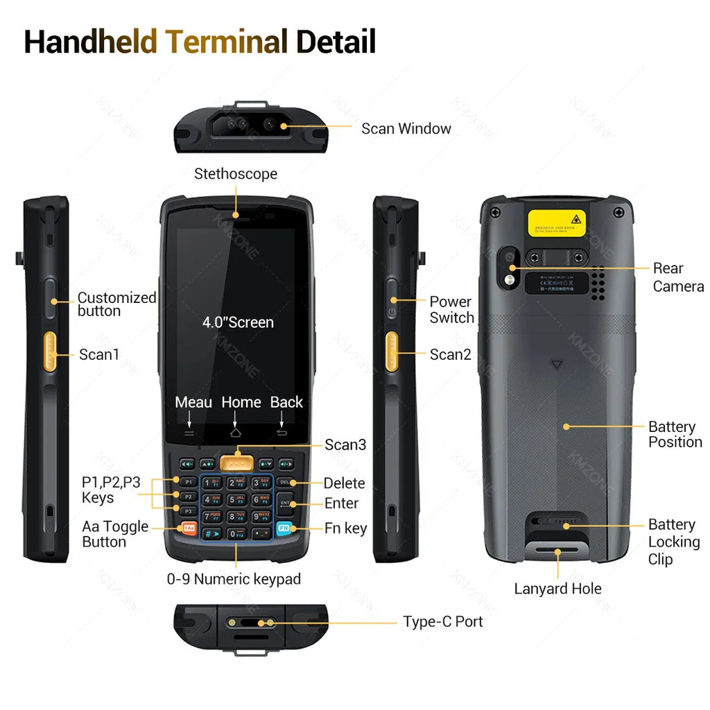 IData K3 Pro Android 12/14 with 1d 2D Barcode Handheld Terminal PDA Data Collector 4G For Flash kit, J&T, SPX, Ninja Express