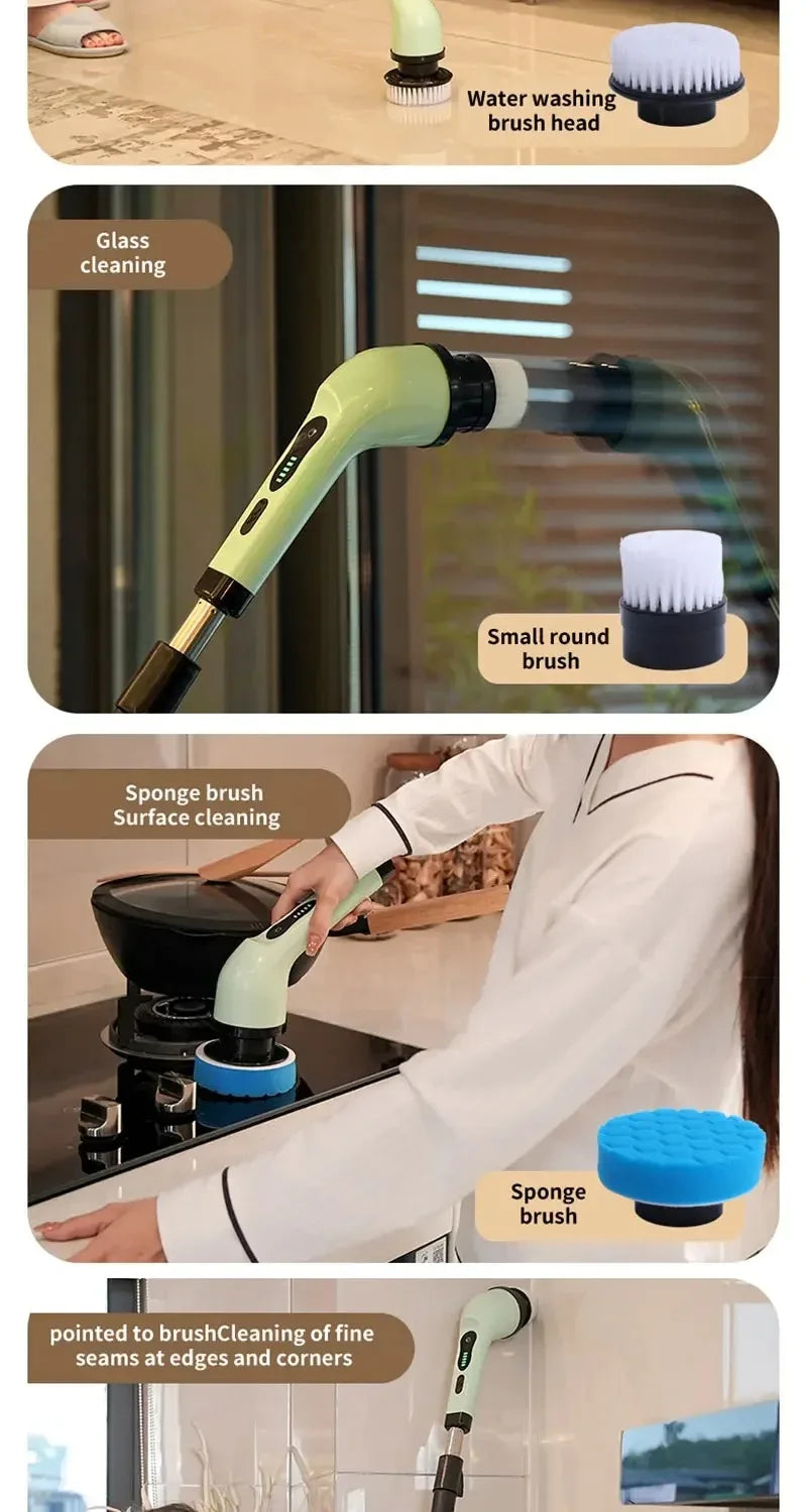 Powerful Cordless Electric Spin Scrubber Multipurpose Cleaning Brush for Shower Sink Tile Grout Kitchen Bathroom