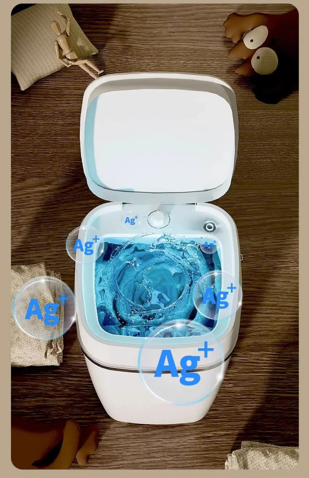 220V German VCJ Large Capacity Washing Machine Semi Automatic for Kids Underwear Home Use BC