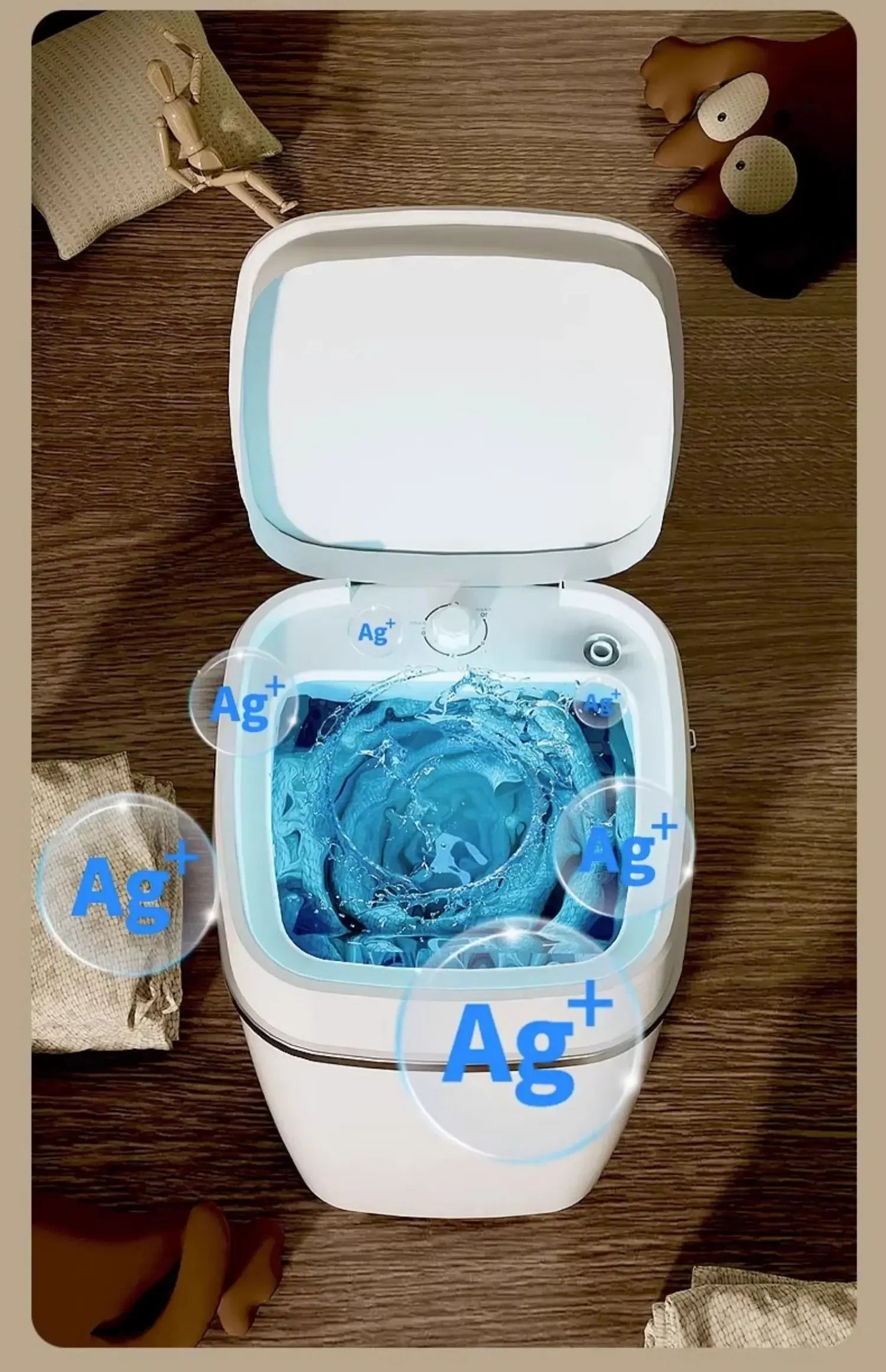 220V German VCJ Large Capacity Washing Machine Semi Automatic for Kids Underwear Home Use BC