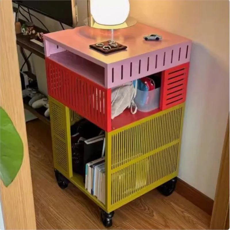 Dopamine Side Cabinet Mobile Storage Cart Dining Rack Te Samans New Te Mobile Cart Storage Cabinet