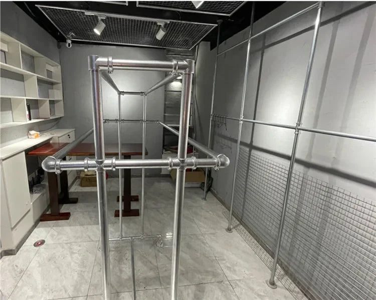20/25mm Round Tube Pipe Joint Pipe Fitting Aluminum Alloy Steel Pipe Connectors DIY Clothes Hanger Plant Rack Shed