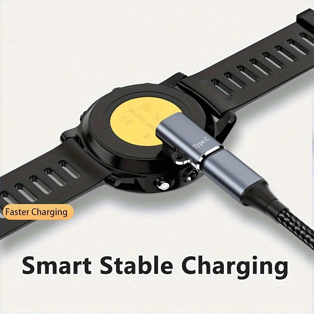 Type C to 4pin Charger Adapter Connector for Garmin Fenix 7/6/5/6X/5X/ Venu 2 Plus Watch Charging Converter