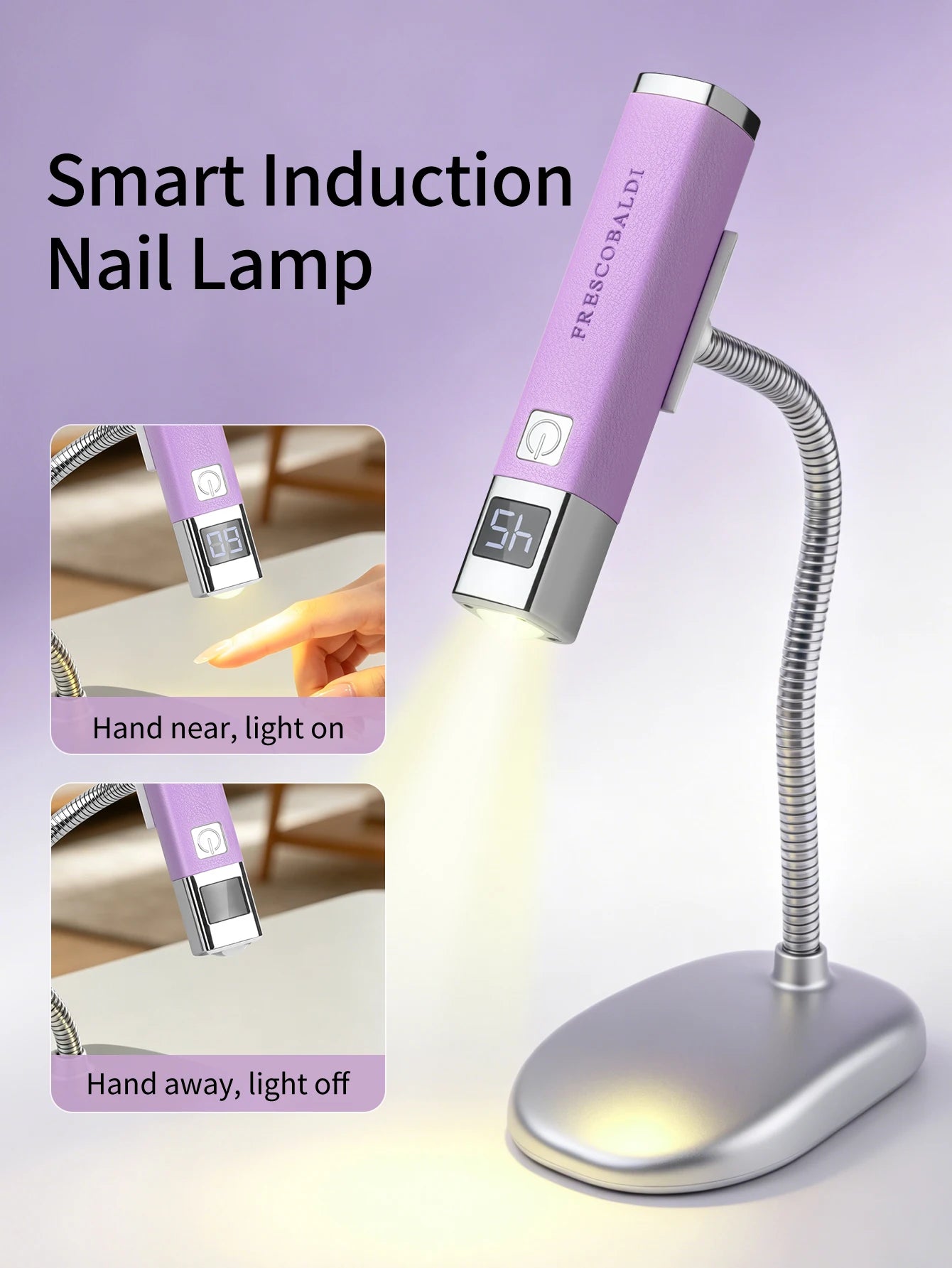 1Pc Rechargeable UV LED Nail Lamp with AI Auto Sensor USB Built-in Battery Nail Dryer Fast Gel  Manicure Tool for Home Salon Use