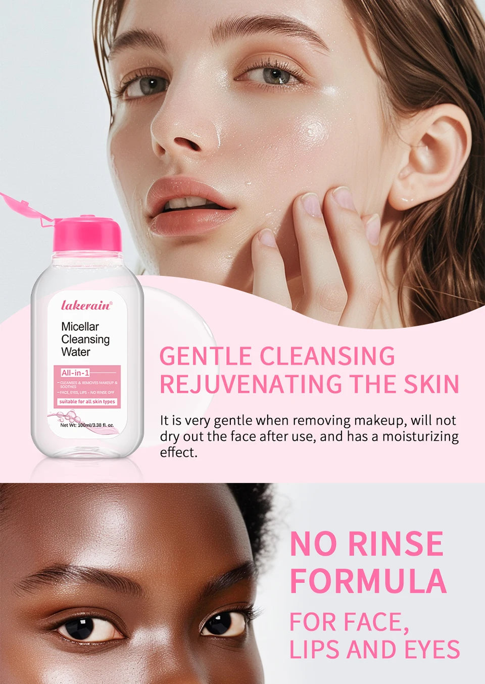 100ml Micellar Cleaning Water Hydrating Facial Cleanser Deep  Makeup Remover Cleaning Water Refresh Hydrate Cleansing Skin