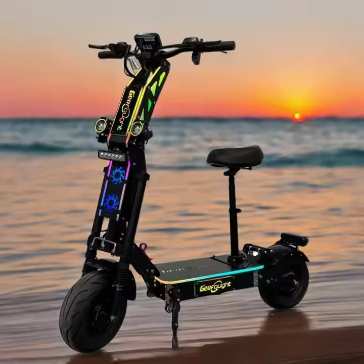Geofought G14 13inch 14 Inch E Scooter 72V 10000w Dual Motor Top Powerful Scooter Fast Speed 40-100AH Adult Electric Scooter