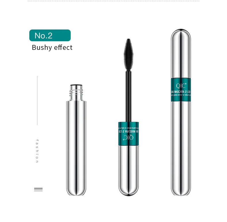 2 in 1 Dual Effect Black Waterproof Mascara 4D Lash Lengthening Thickening Curling Eye Lasting Fast Dry Mascara Makeup Cosmetics
