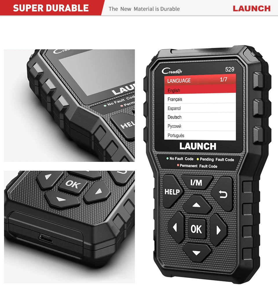 LAUNCH Creader 529 CR529 OBD2 Scanner Automotive Diagnostic Tools OBDII Code Reader Car Diagnost Auto Scan Tools Engine Check