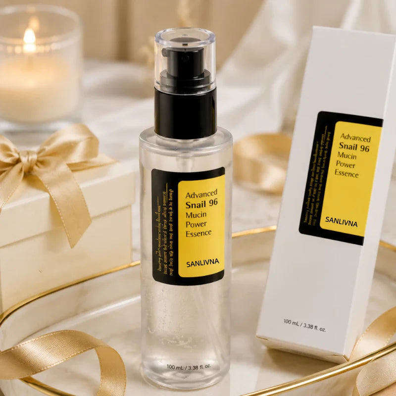 SANLIVNA Snail 96 Mucin Power Essence,Deep Hydrating Brightening Face Anti-Aging Serum,for Dull Skin Korean Skincare Products