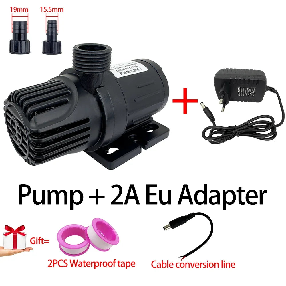 DC12/24V 960L/H Small Brushless Motor Submersible Pump for Fish Tank Circulation, Fish Pond Landscaping, Solar Water Pump