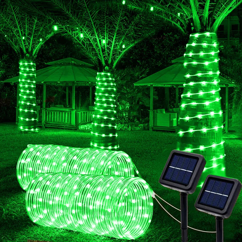 Solar String Tube Light PVC Soft Tube Outdoor Waterproof Copper Wire Light Courtyard Garden Decoration Atmosphere Flashing Light
