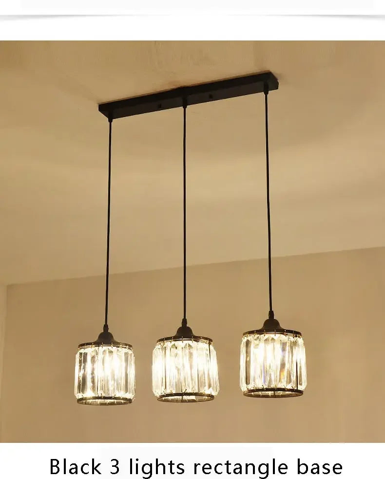 Indoor Lighting Modern Lustre Light Fixtures Crystal Hanging Lamp Led Chandeliers Living Room Bedroom Kitchen Dining Room Decor
