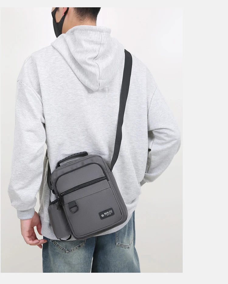 Fashion Casual Men's Bag Handbag High Quality Man Crossbody Bags Easy Travel Bag Stylish Men's Shoulder Bag With Bottle Pocket