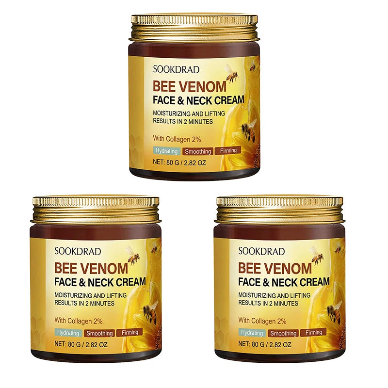 Bee Venom Face & Neck Cream,2% Collagen, moisturizing smooth, all skin, daily morning care,80g