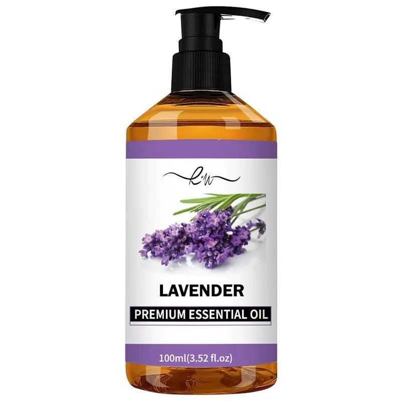 Lavender Ginger Herbal Massage Oil 100ml - Coconut Chamomile Infused, Hair Care & Full Body Massage, Relaxing Meridian Oil, Natu