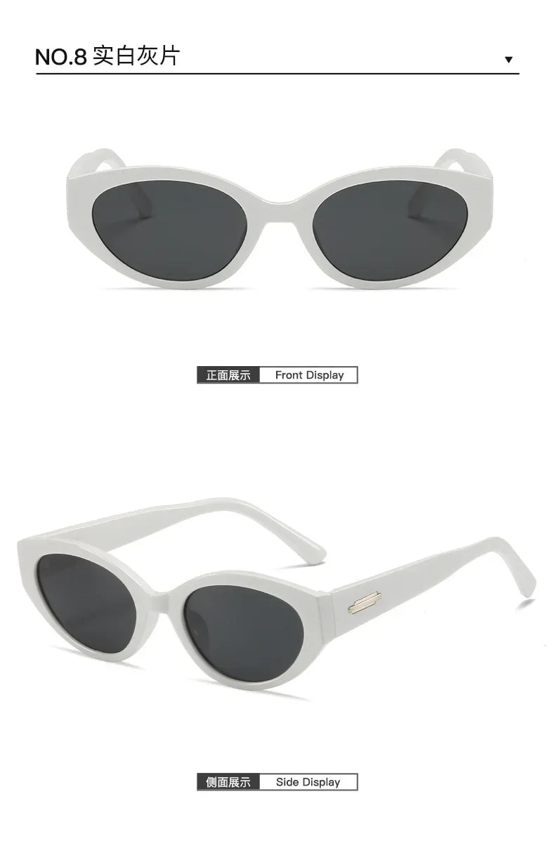 Small Oval Beautiful Sunglasses Women Men Brand Designer Fashion Sun Glasses Female Male Cool Punk Mirror Oculos De Sol