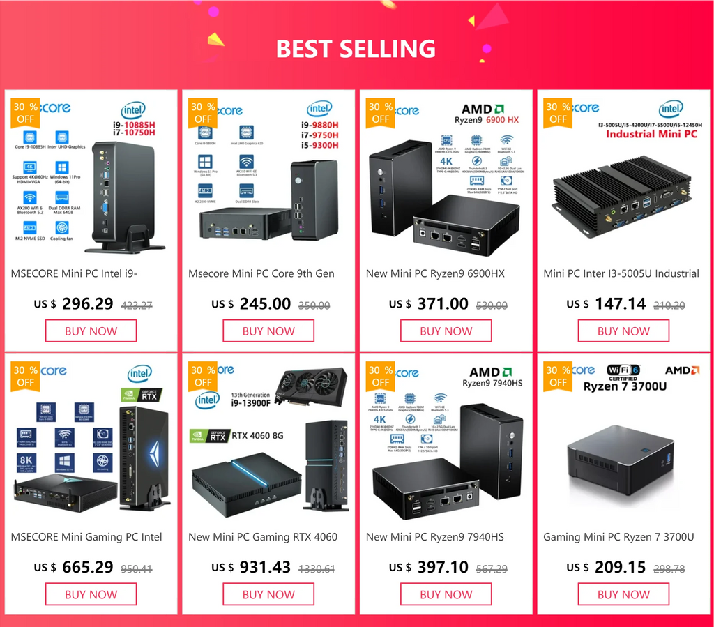 MSECORE Intel I9-11900H Mini PC Windows 11 Gaming Desktop Computer Portable PC Office HTPC Barebone System NVME 4K WIFI6E BT5.3
